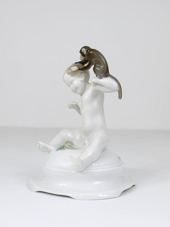 1900er-Jahre Rosenthal Putto-Affen-Porzellanfigur, Ferdinand Liebermann, Deutschland