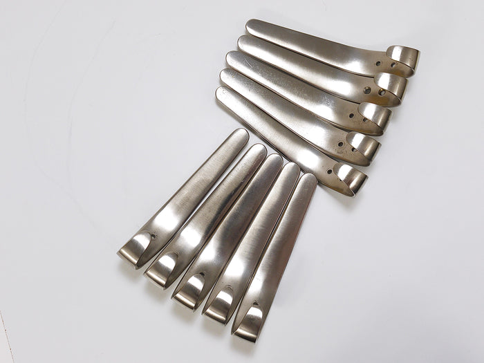 2x Vintage Carl Auböck II Wandhaken aus vernickeltem Messing, Österreich, 1950er-Jahre