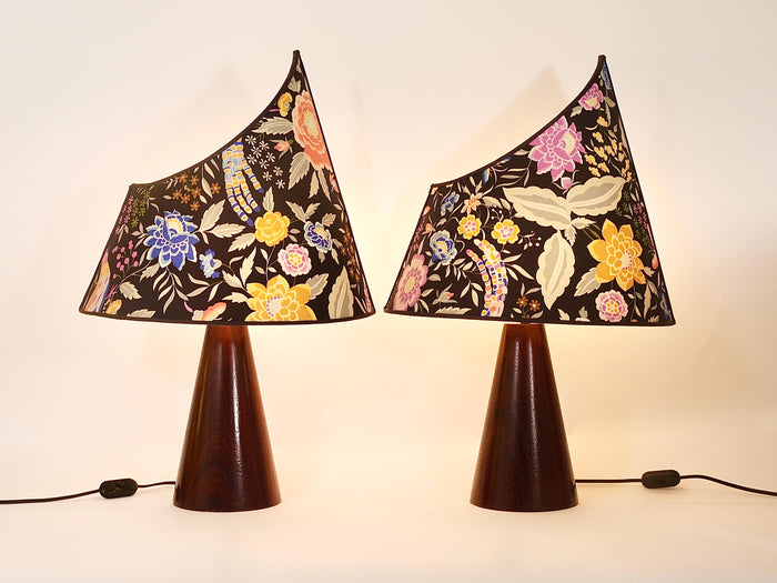 Ein Paar Missoni Postmoderne Tisch- und Nachttischlampen von Massimo Valloto, Italien, 1980er-Jahre
