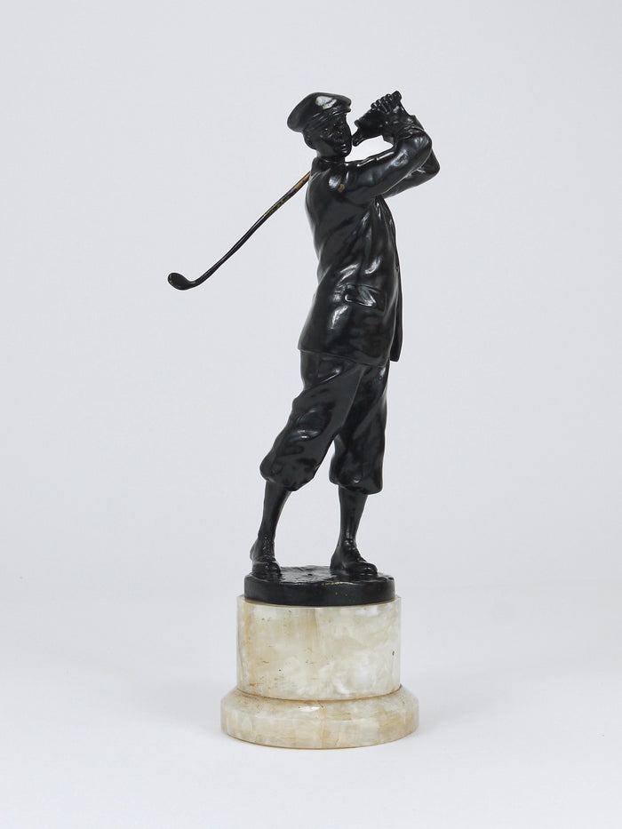 Bronzestatue Golfspieler Harry Vardon, 1920er-Jahre, Richard Thuss, Argentor Vienna