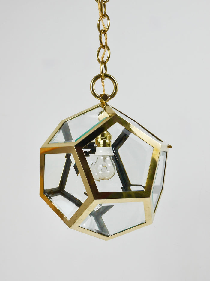 Adolf Loos Dodekaeder Hängeleuchte Kronleuchter, Friedrich Otto Schmidt, 1900er-Jahre