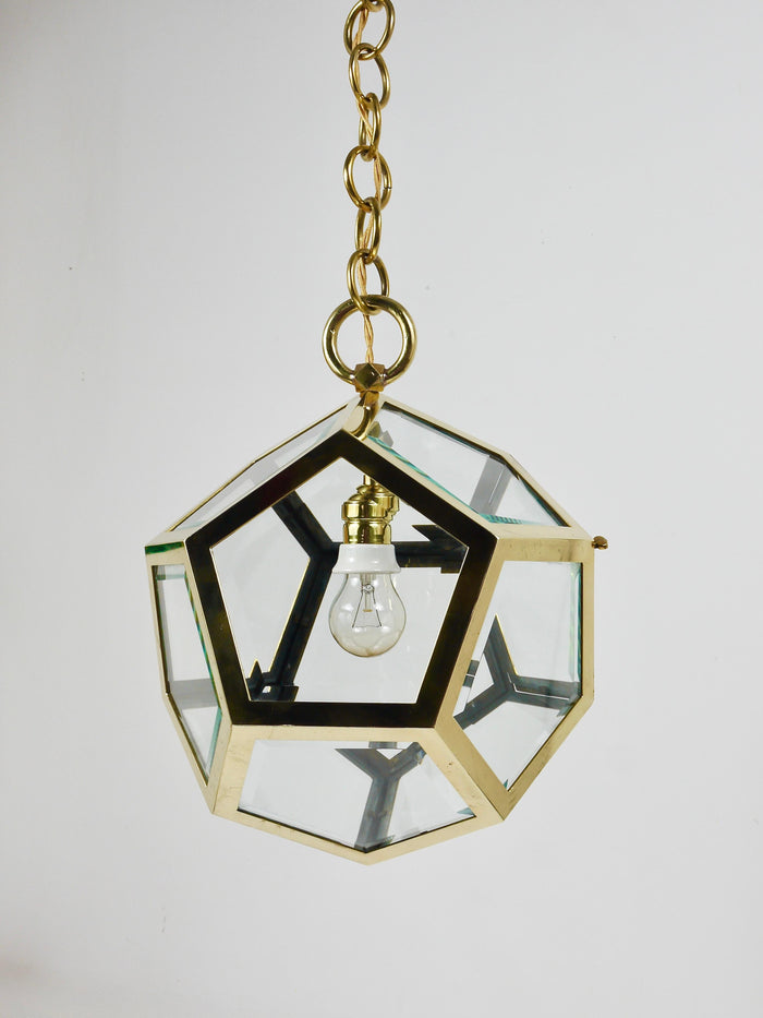 Adolf Loos Dodekaeder Hängeleuchte Kronleuchter, Friedrich Otto Schmidt, 1900er-Jahre