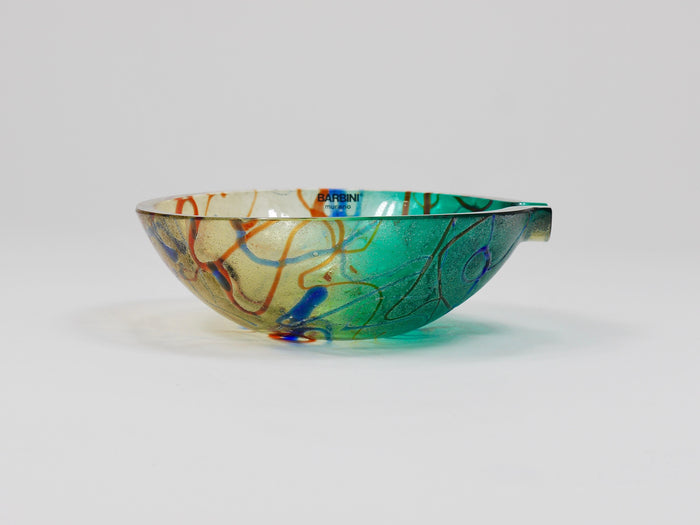 Von Alfredo Barbini signierte Murano-Glasschale oder Aschenbecher, Italien, 1970er-Jahre