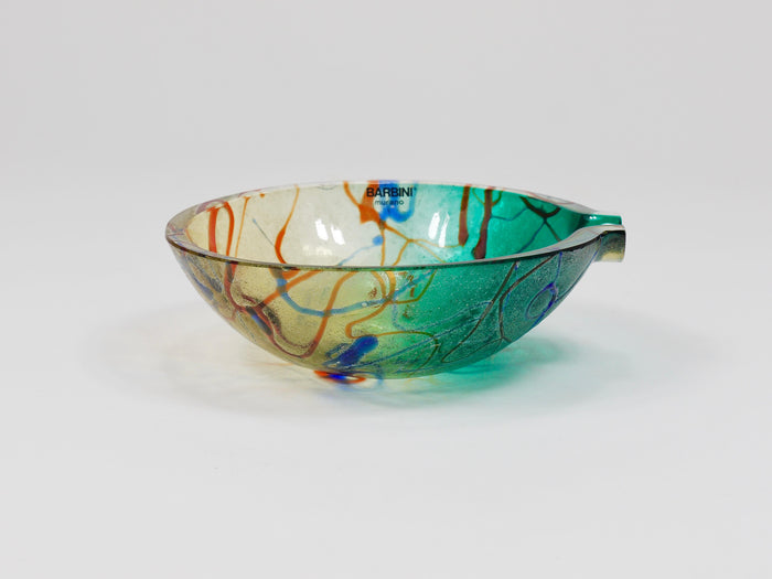 Von Alfredo Barbini signierte Murano-Glasschale oder Aschenbecher, Italien, 1970er-Jahre