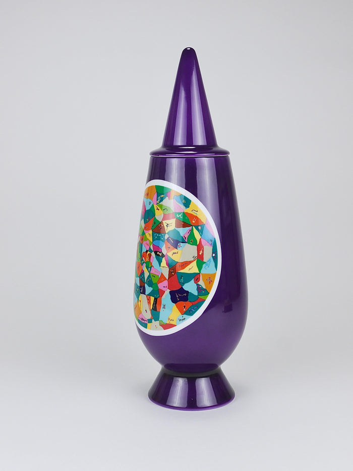 Alessandro Mendini x Luigi Ontani 100% Make-Up Limitierte Deckelvase, Alessi, 1992